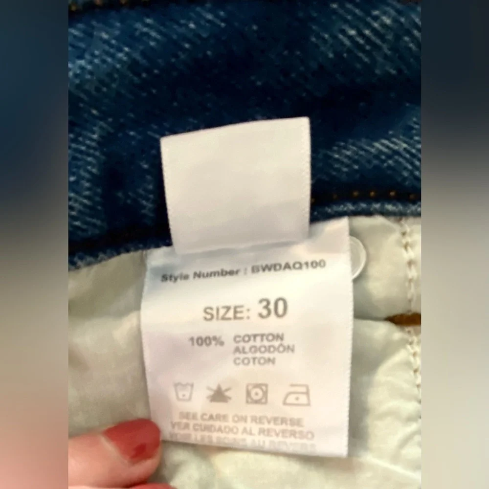 Betro Simone Women's Straight Leg Distressed Button Fly Jeans 30
